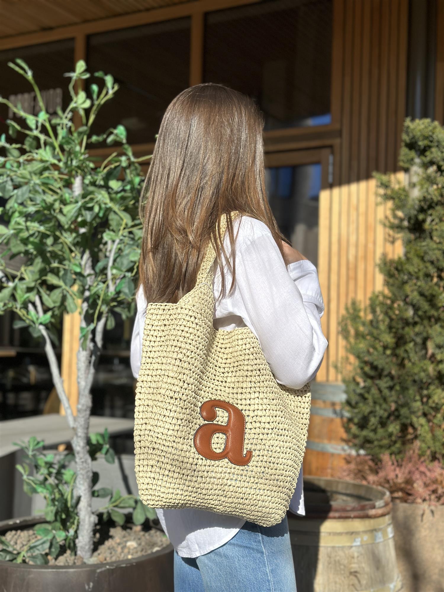 Raffia Tote, Ecru