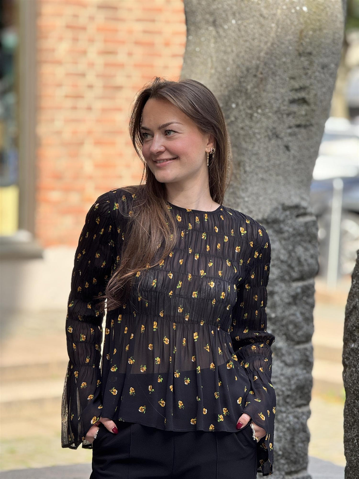 Georgette Smocking Top