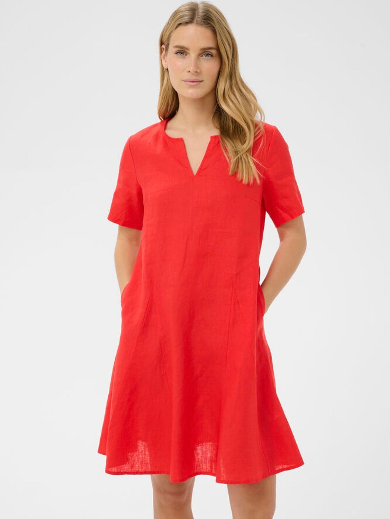 Aminasa PW Dress, Red