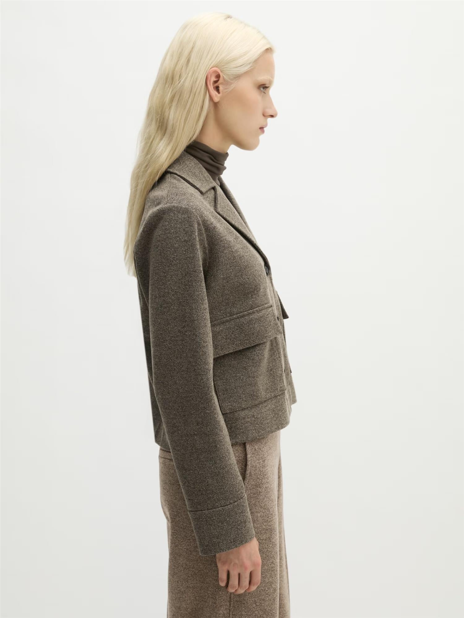 Jersey Blazer, Dark Brown