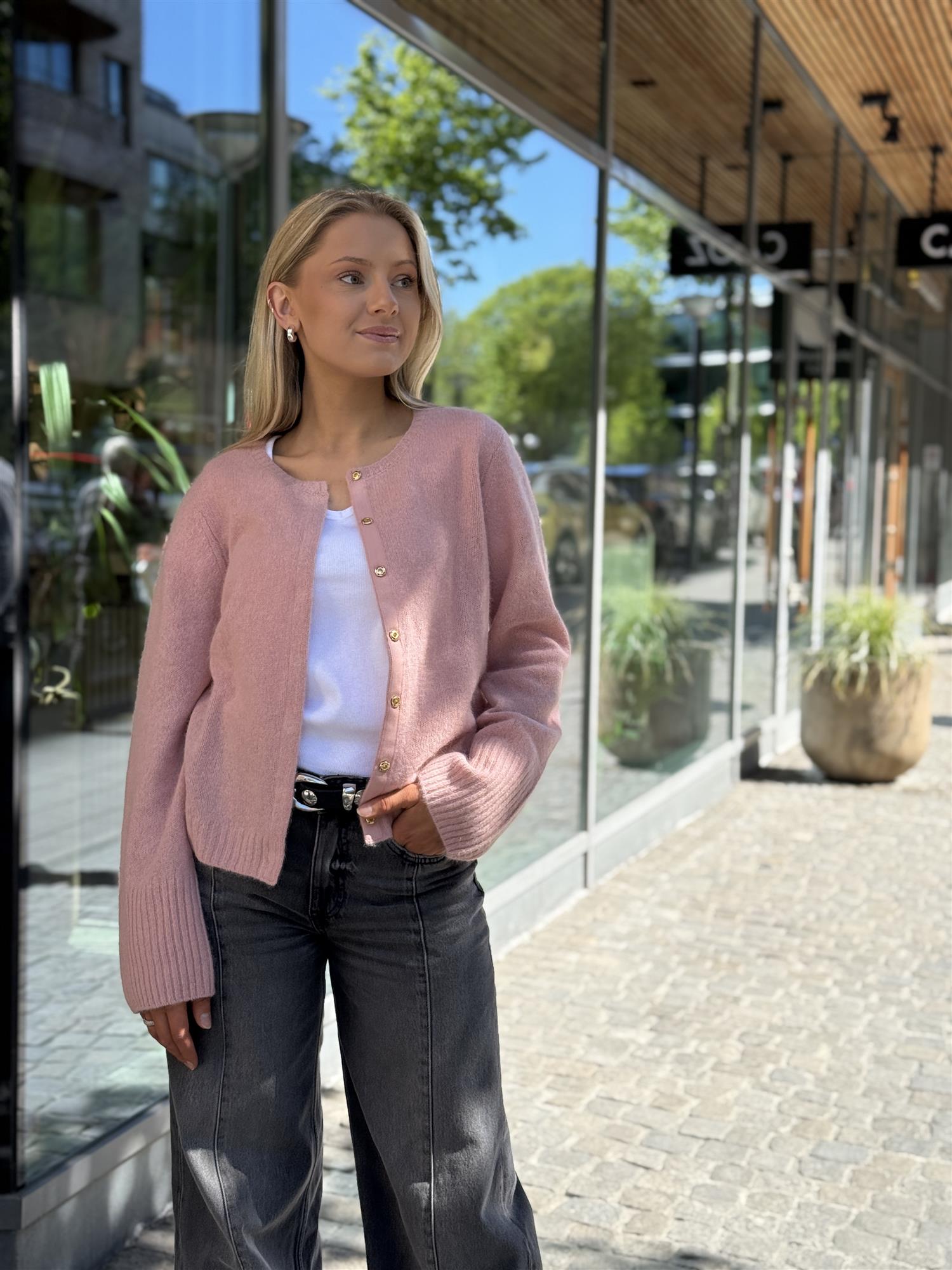 DUNA Cardigan, Clay/ Rosa