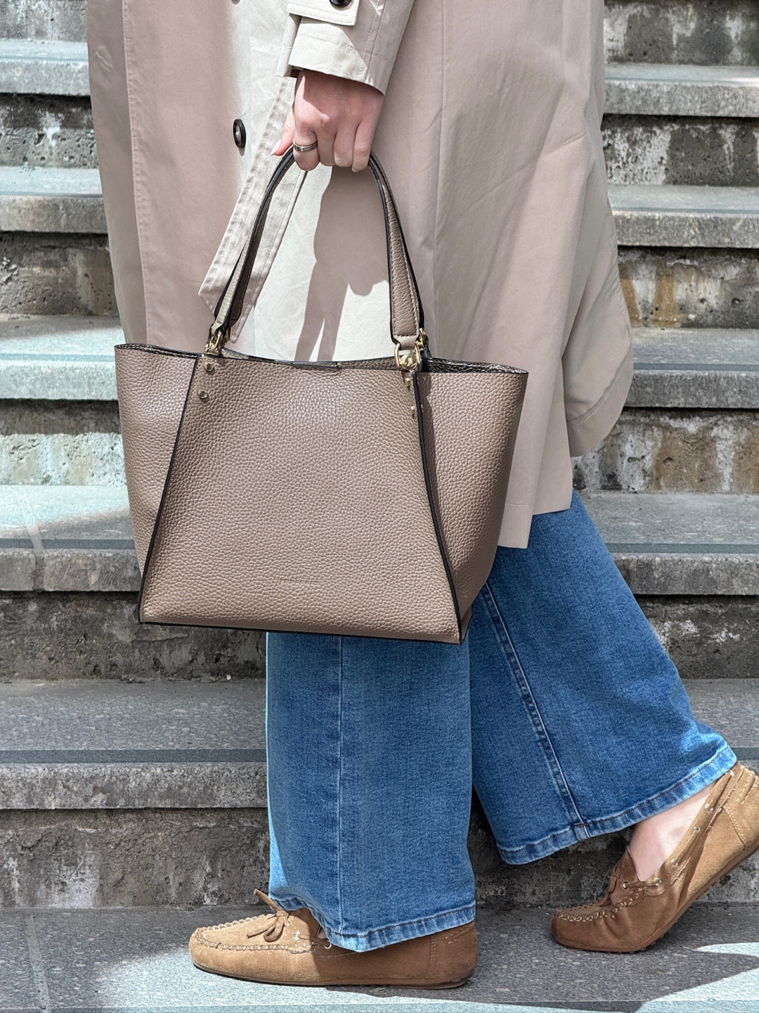 Hebdo, Small Tote, Taupe
