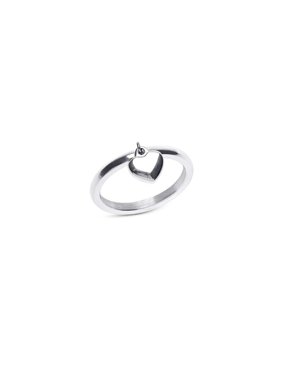 Iselin - Heart Ring Stainless Steel - Silver