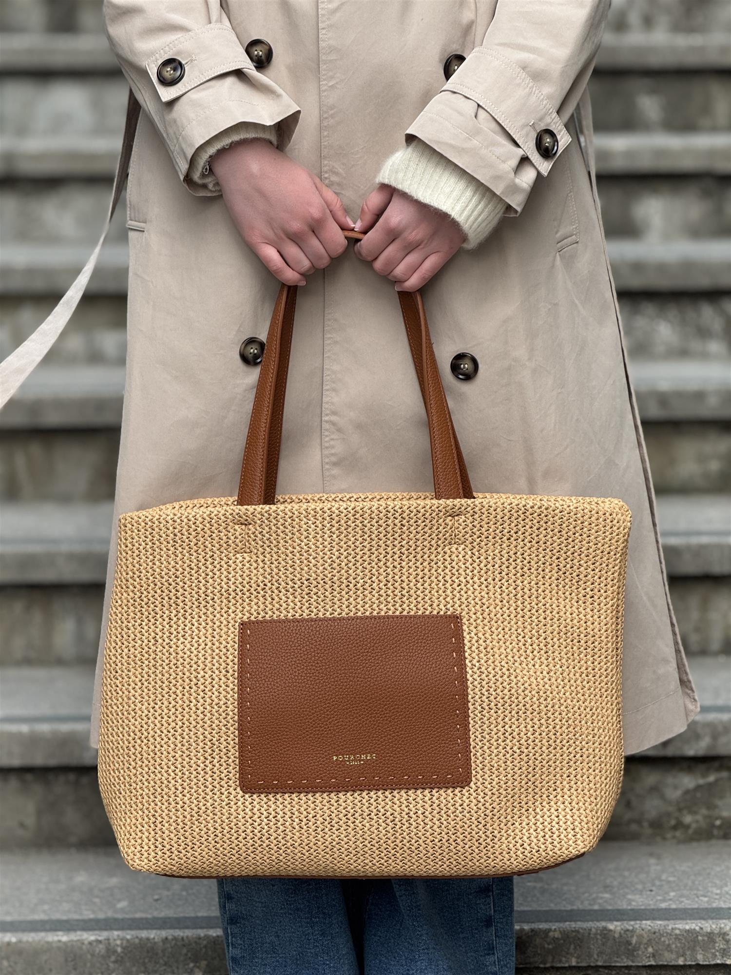 Cassis Large, Shopper, Straw/camel