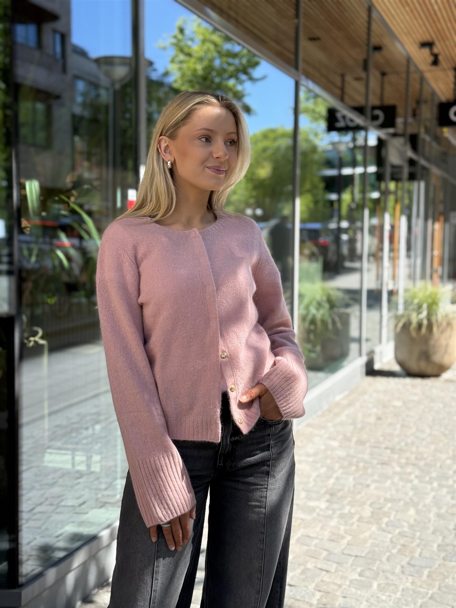 DUNA Cardigan, Clay/ Rosa