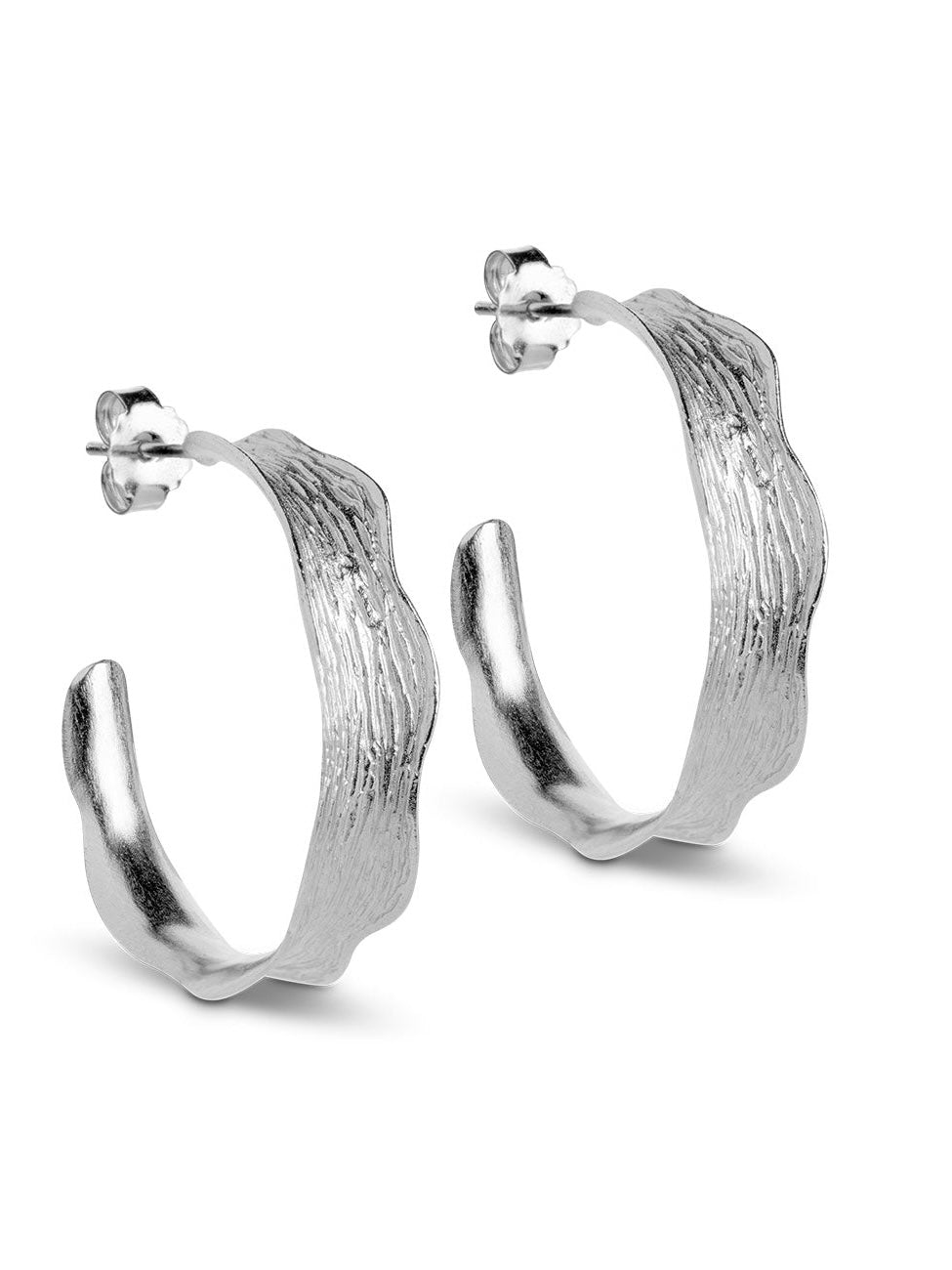 Earring Ane Large, Hoops, Silver