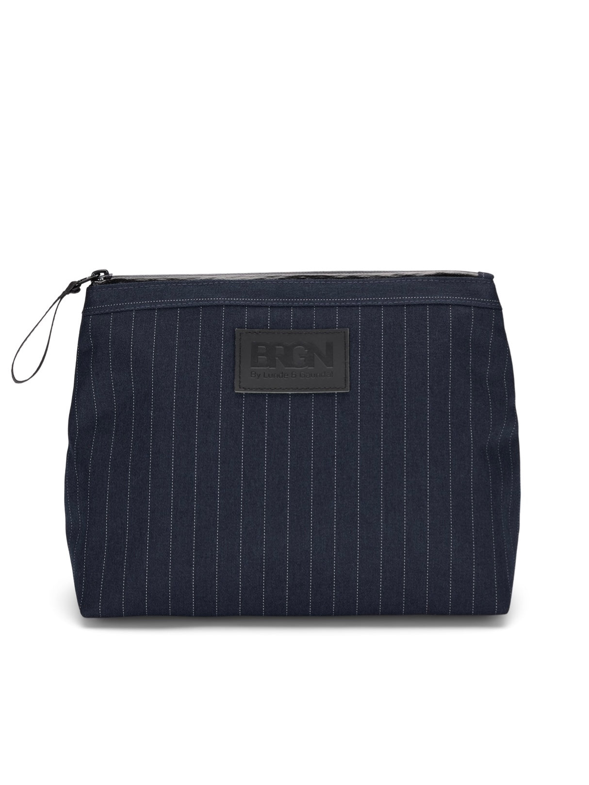 Large Pouch, Navy Pinstripe