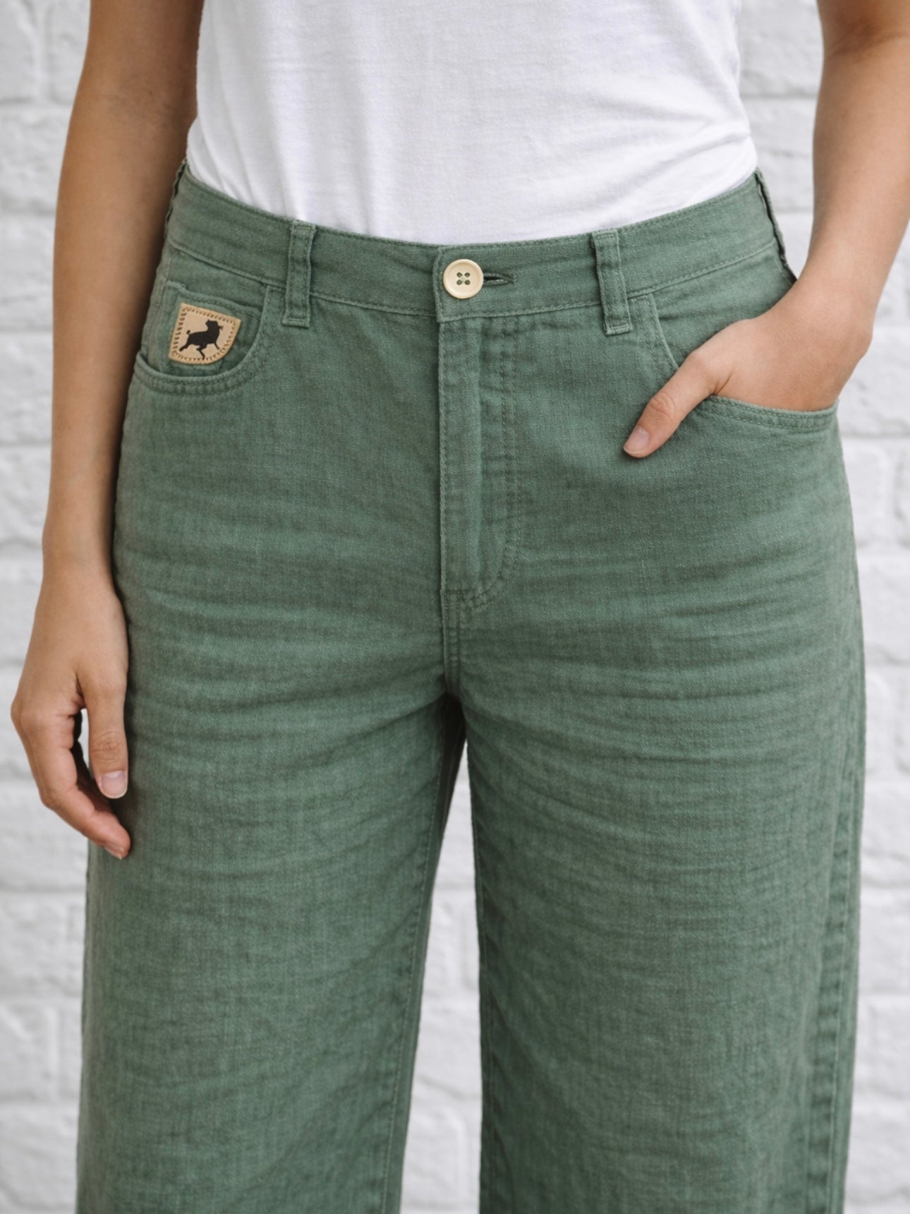 Culotte Linen, Dark Ivy