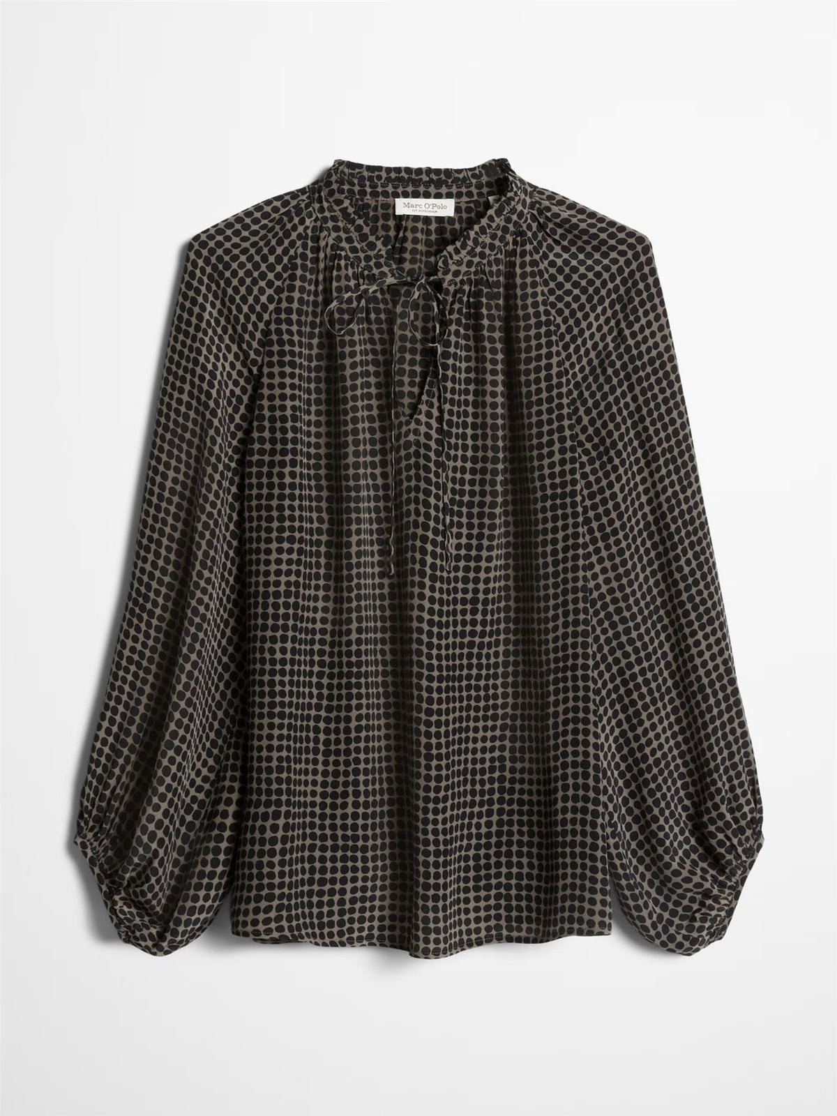 Woven Blouse Longsleeve, Medium Brown