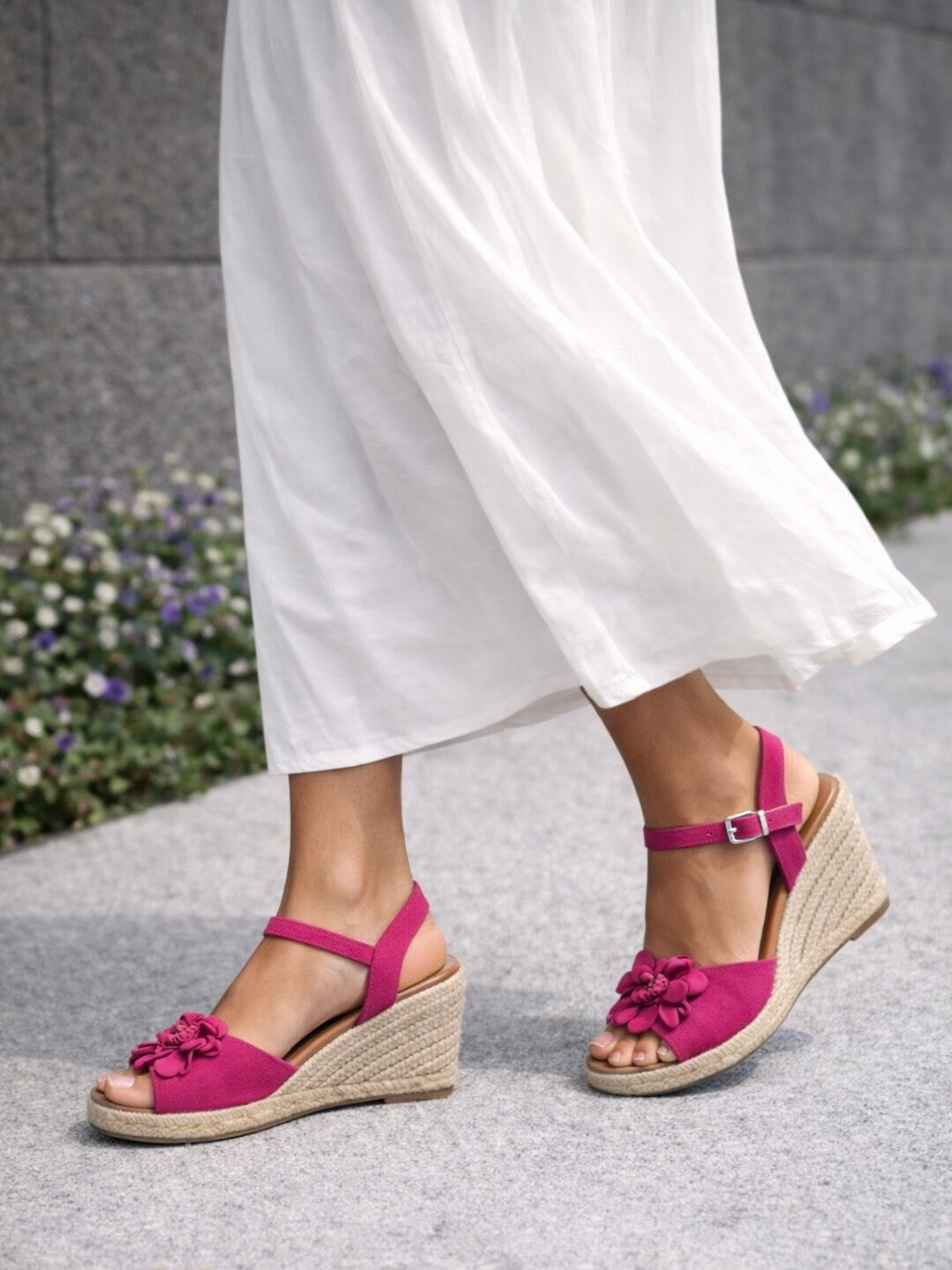 Espadrilles, Fuxia suede
