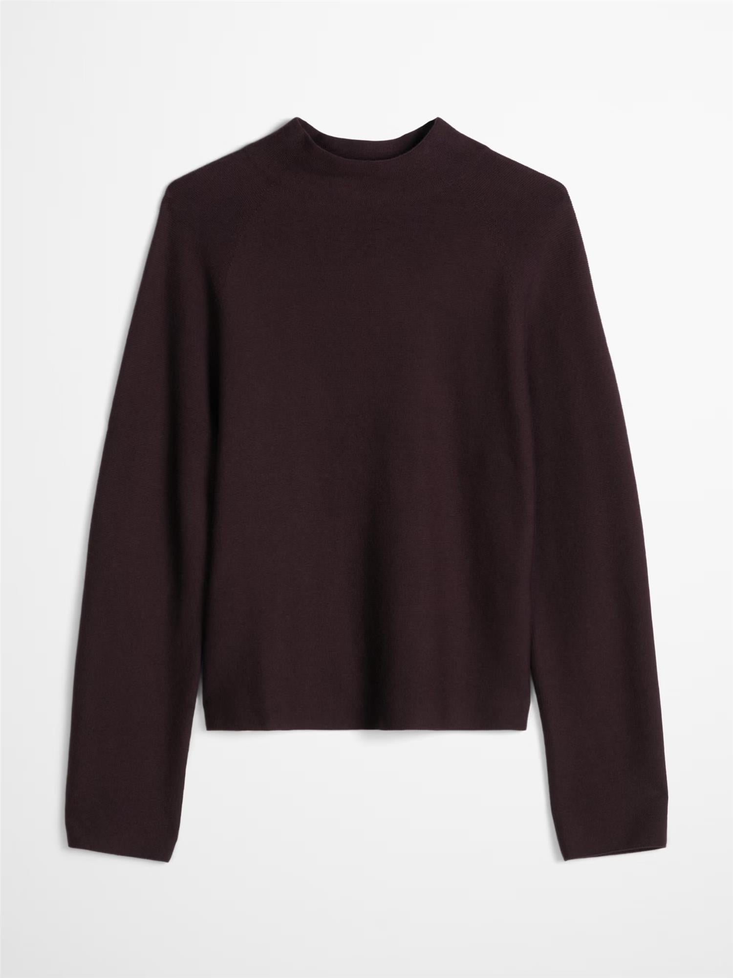 Pullover, Stand up collar, Burgunder