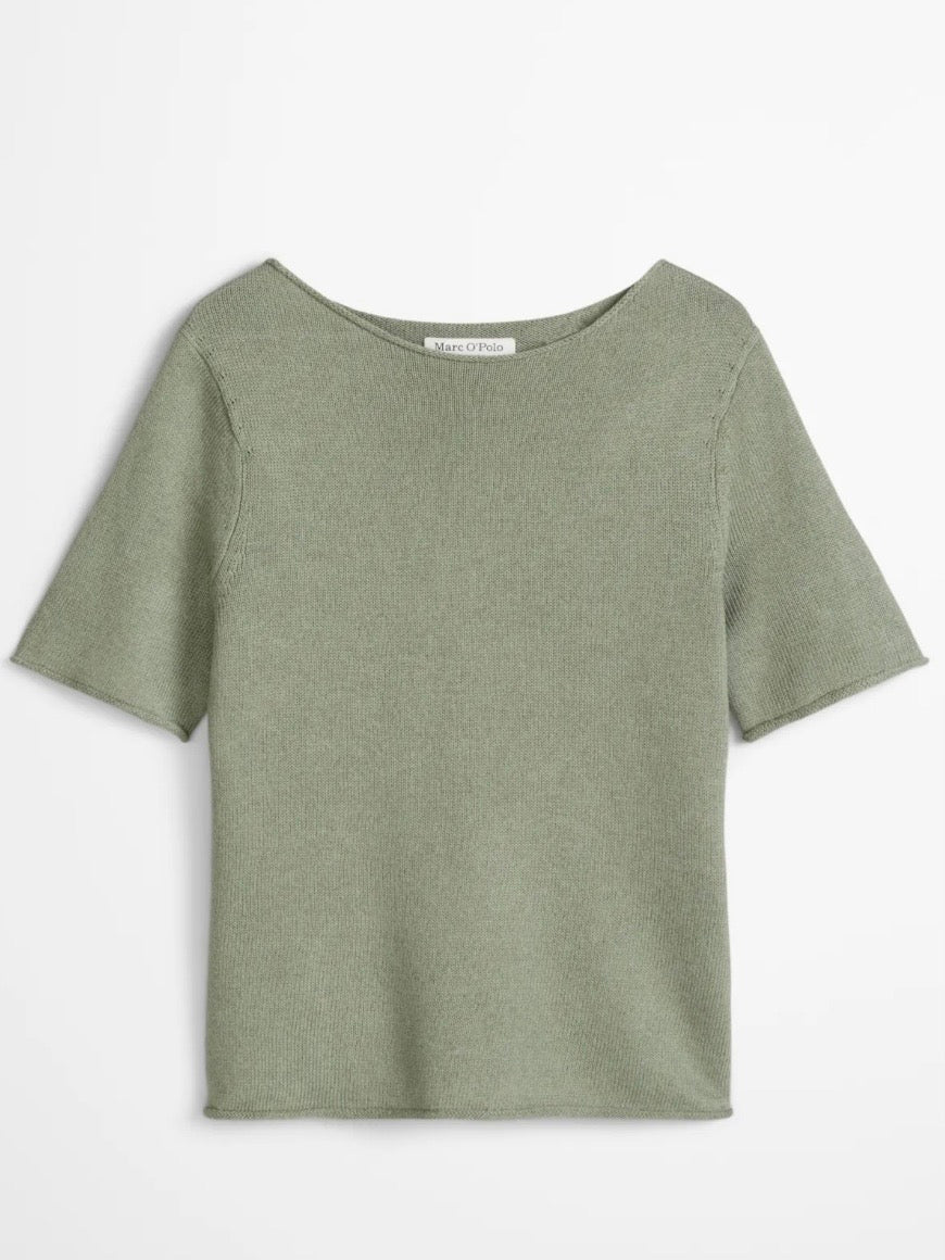 Pullover, shortsleeve, round-neck Green