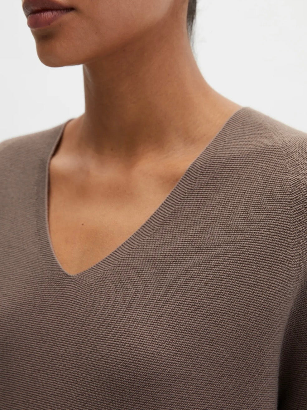 Pullover, longsleeve, v-neck