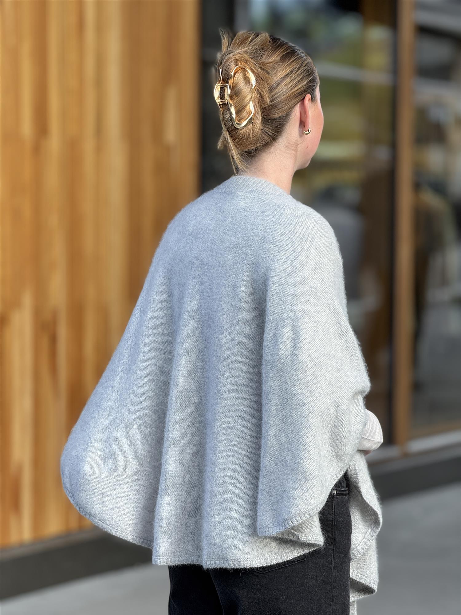 SANNE sjal, Grey Melange