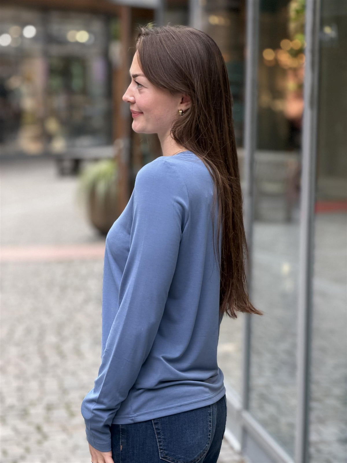 Aila T-shirt Longsleeve, Blue