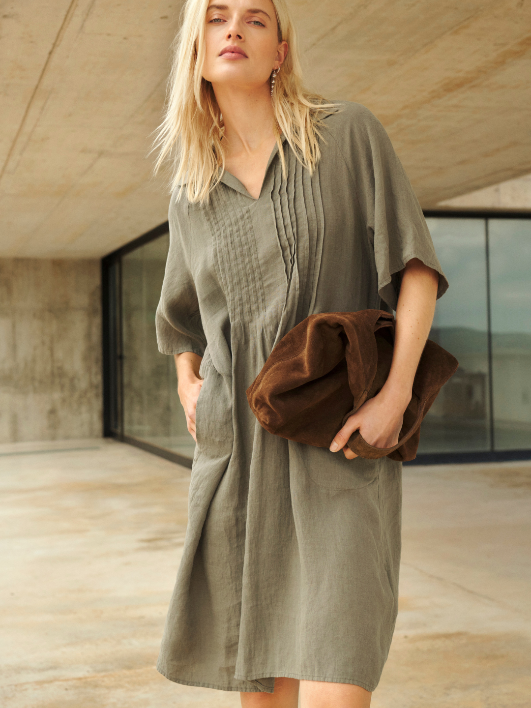Ayla PW Dress, Olive