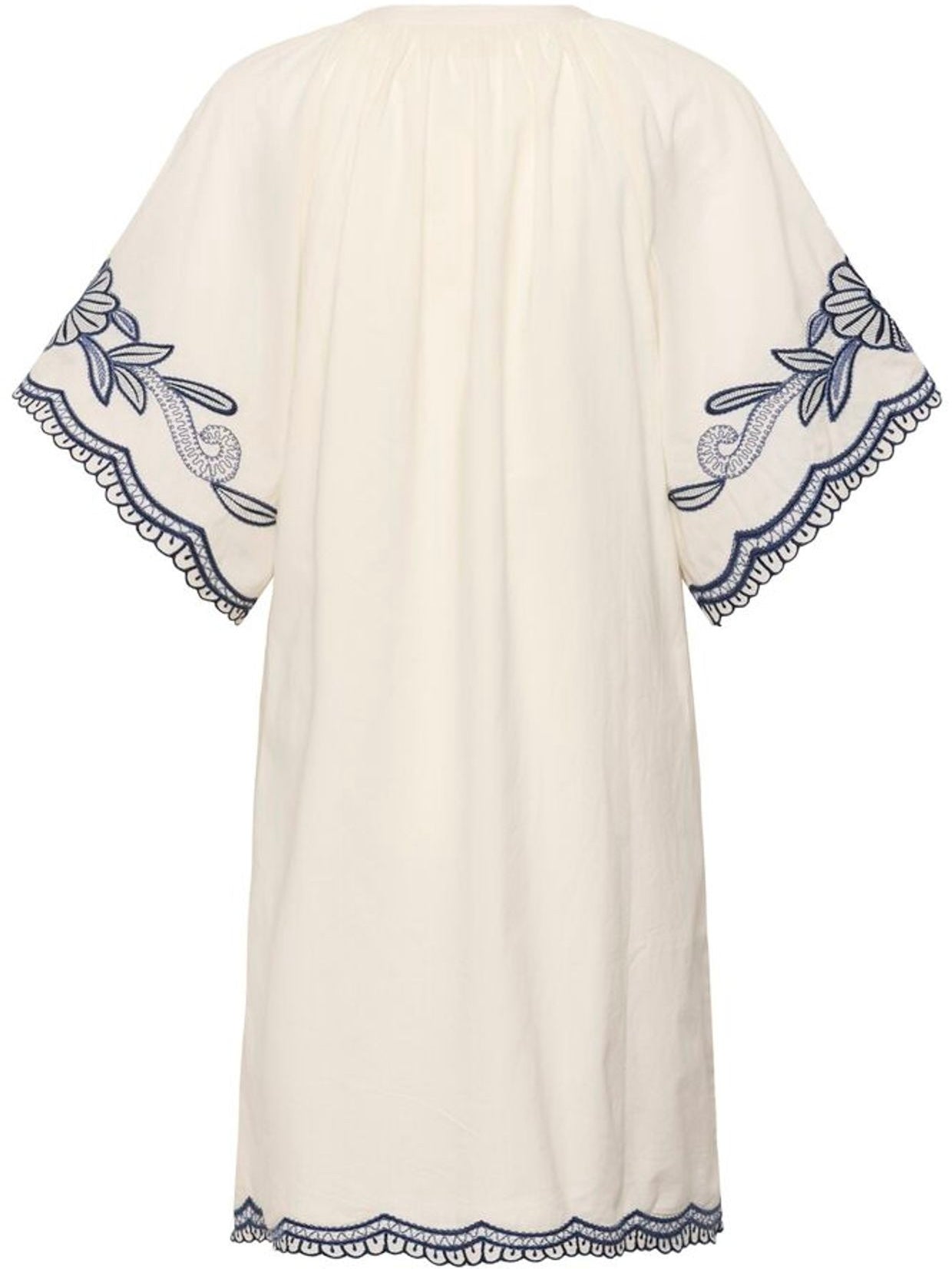 Breanna PW Dress, White/Blue