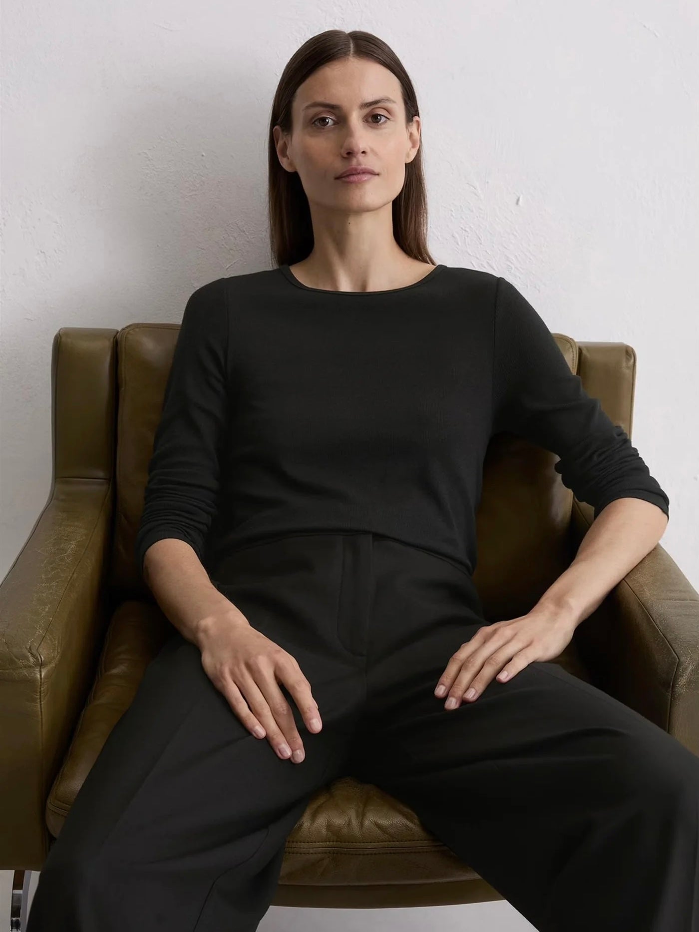 T-shirt, long sleeve, Black