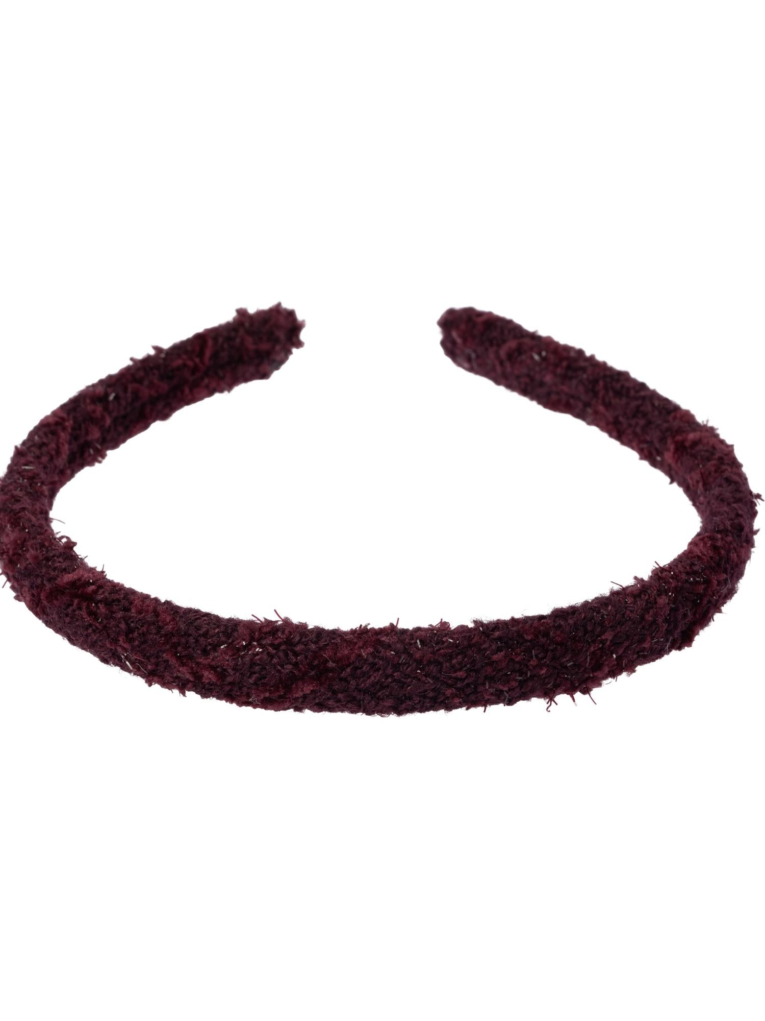 Tweed Hair Band Thin, Bordaux