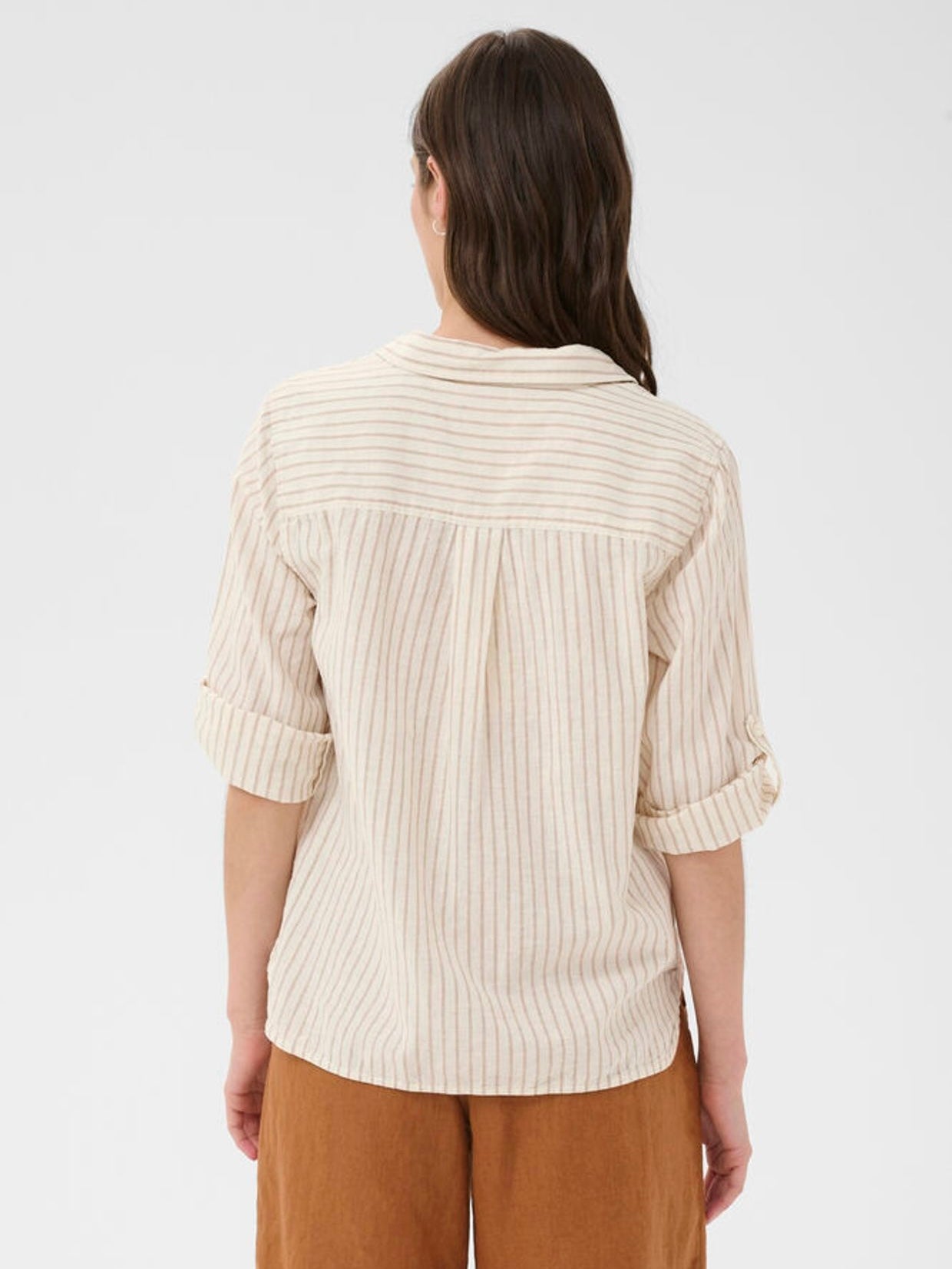 Cindie PW Shirt, Natural Stripe