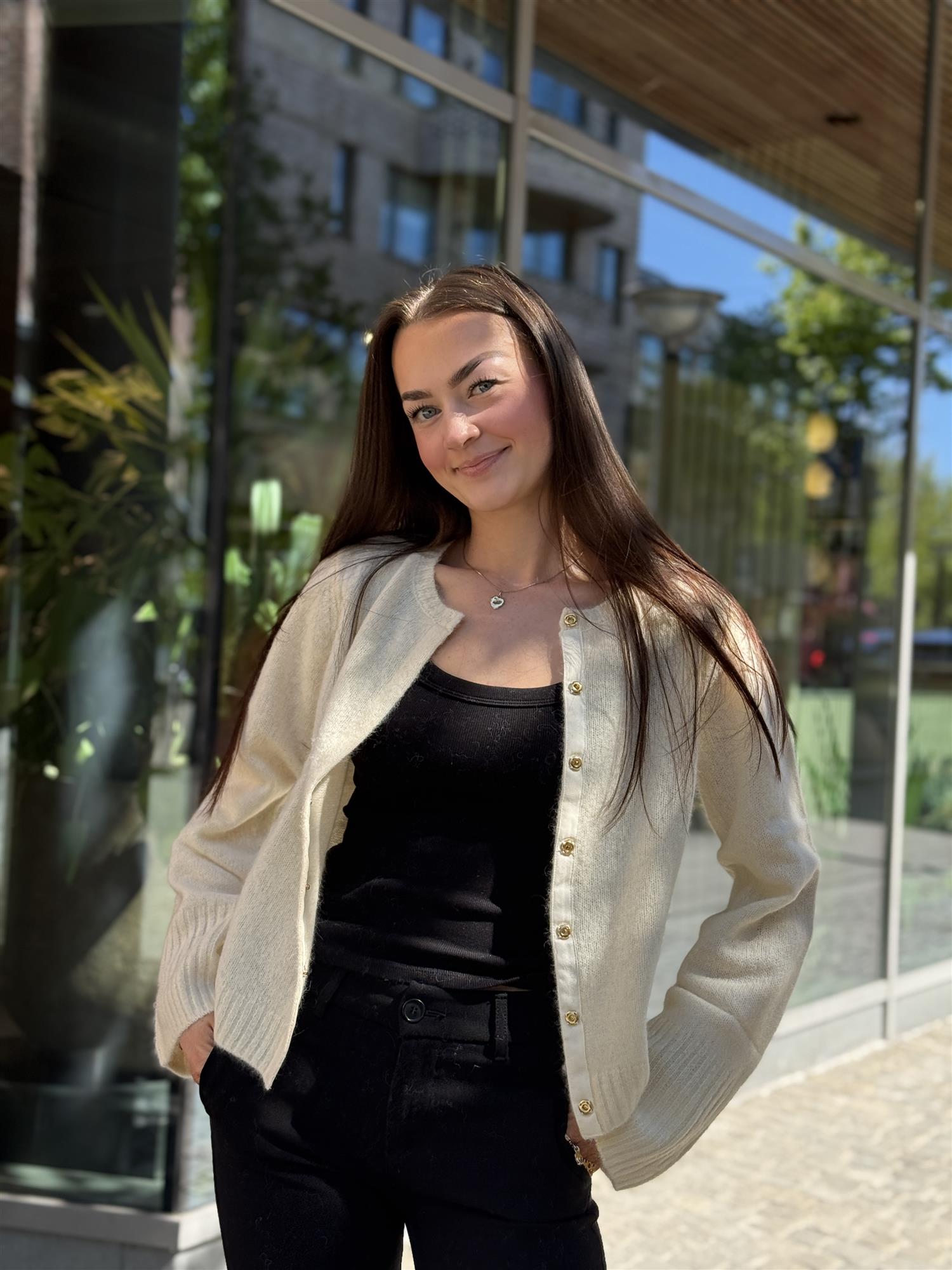 DUNA Cardigan, Off white