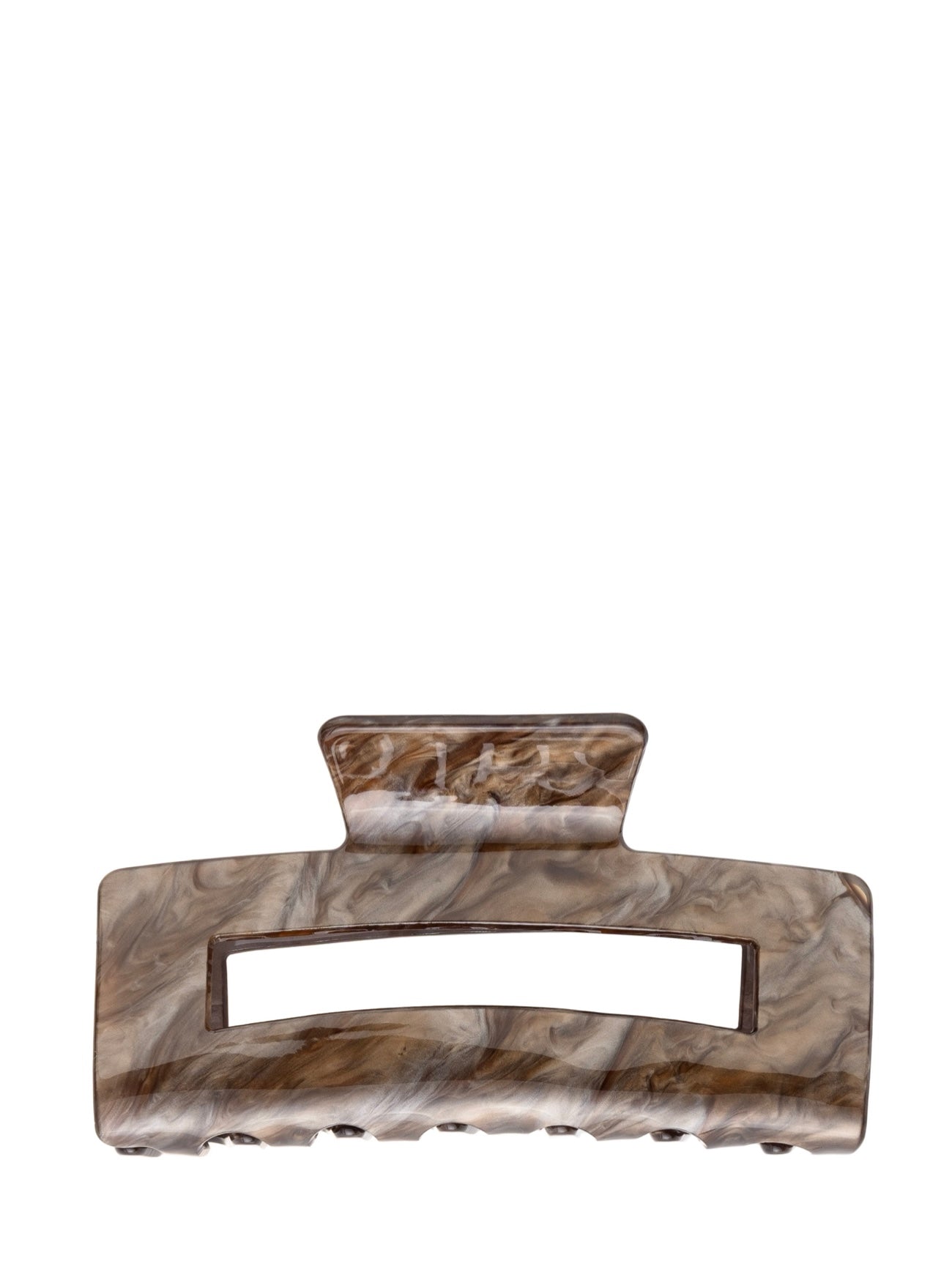 Square Hair Claw Large, Chocolate