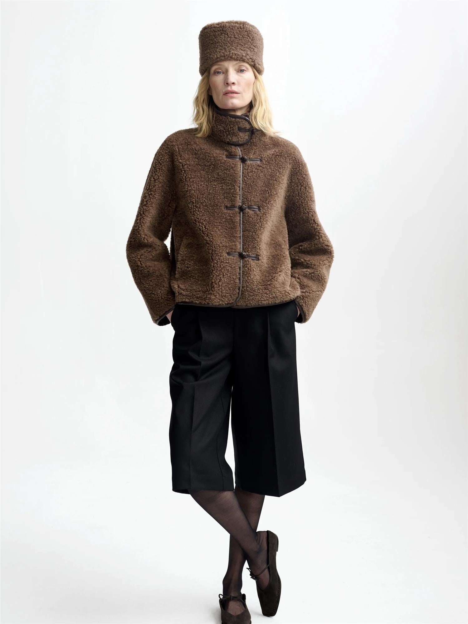 Zola lamb fur jacket, Brown