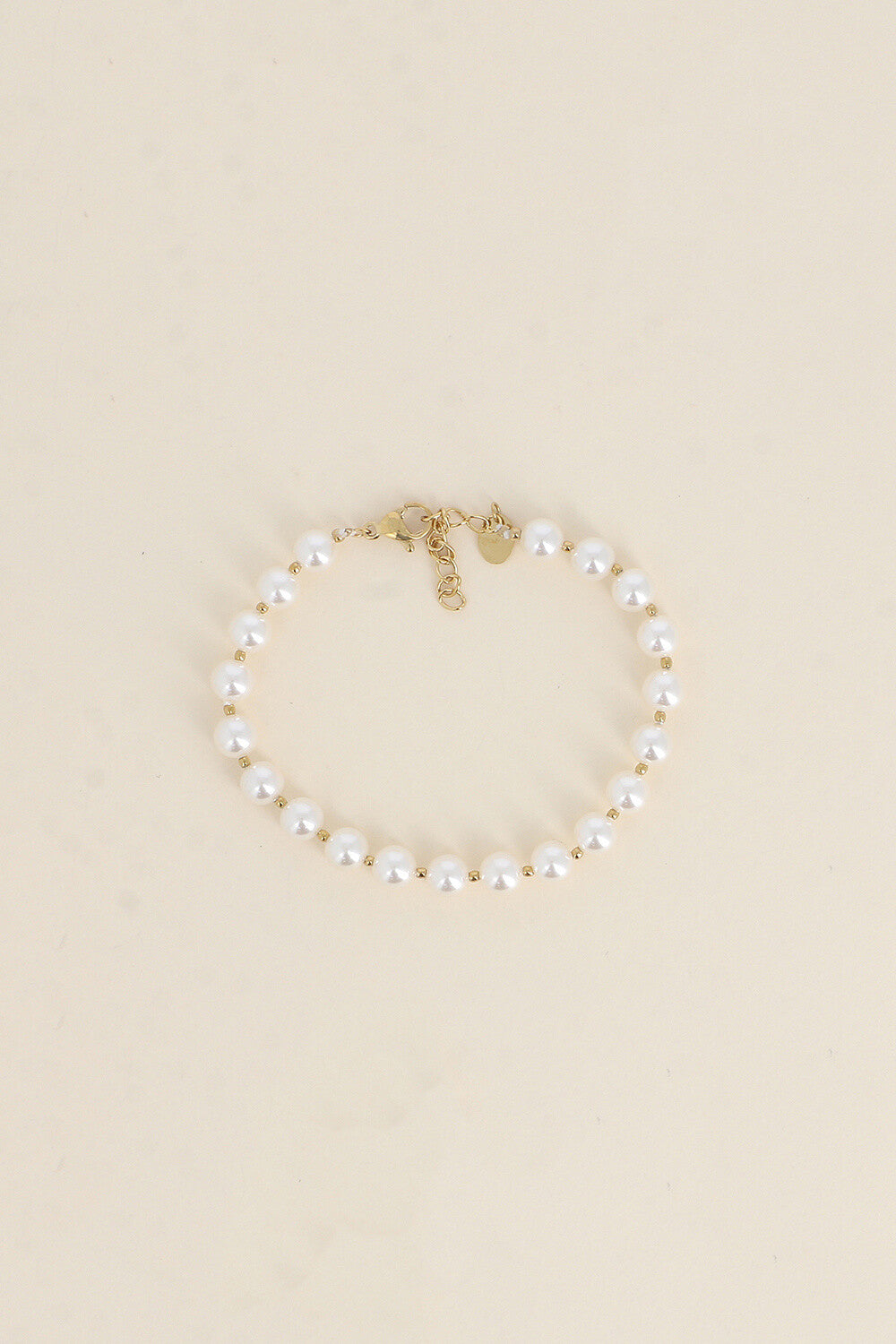 Bracelet, White resin beads