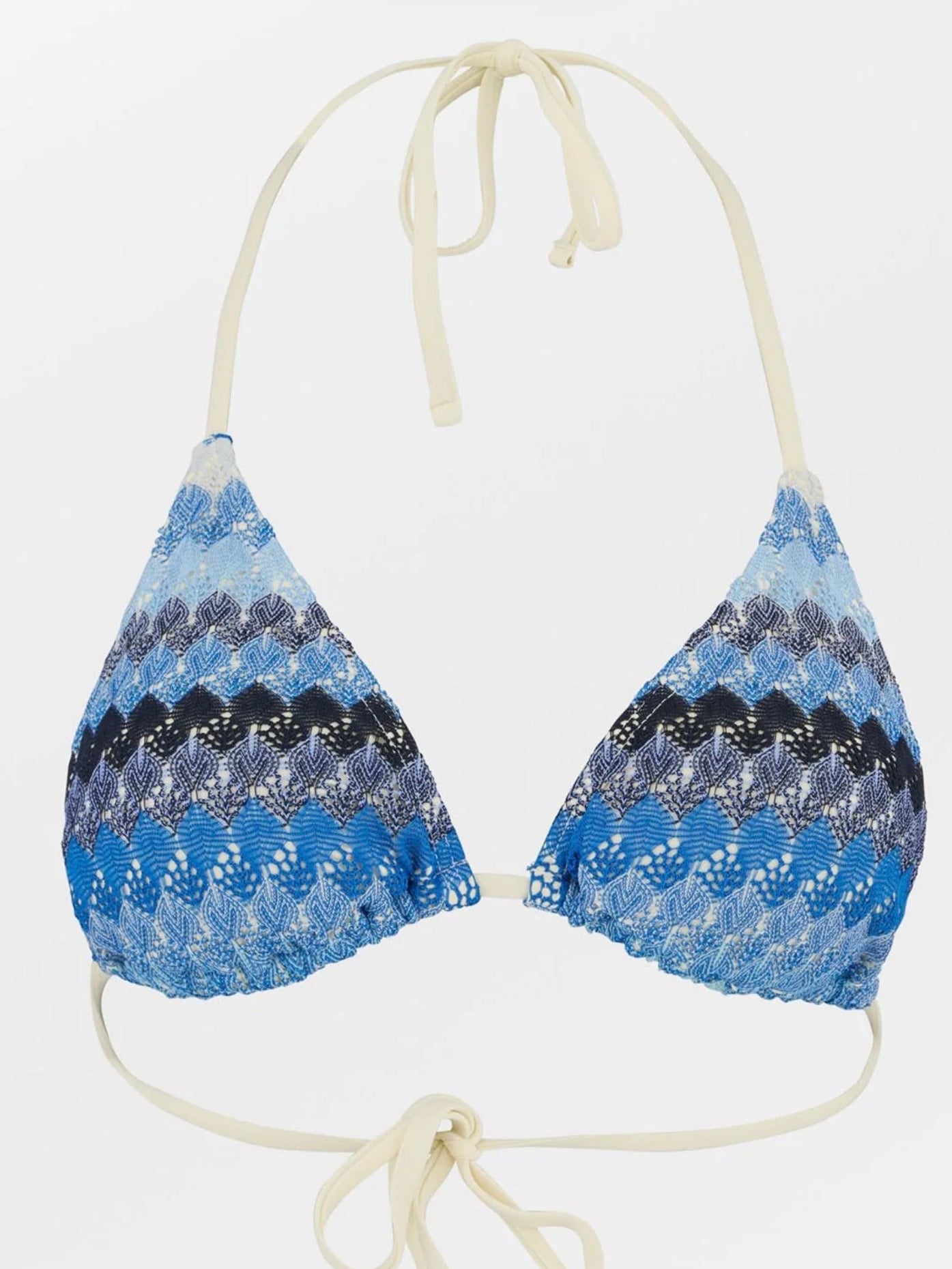 Amber Bel Bikini Top, Blue