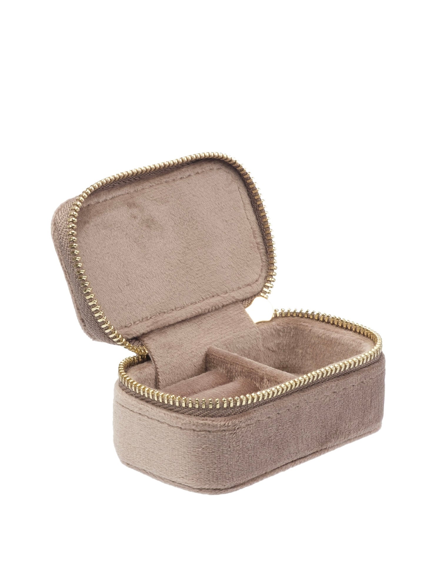 Velvet Jewellery Box Micro, Warm Taupe