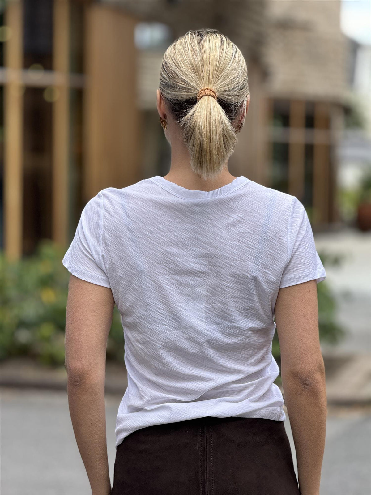 Blanca T-Shirt, Round neck, White