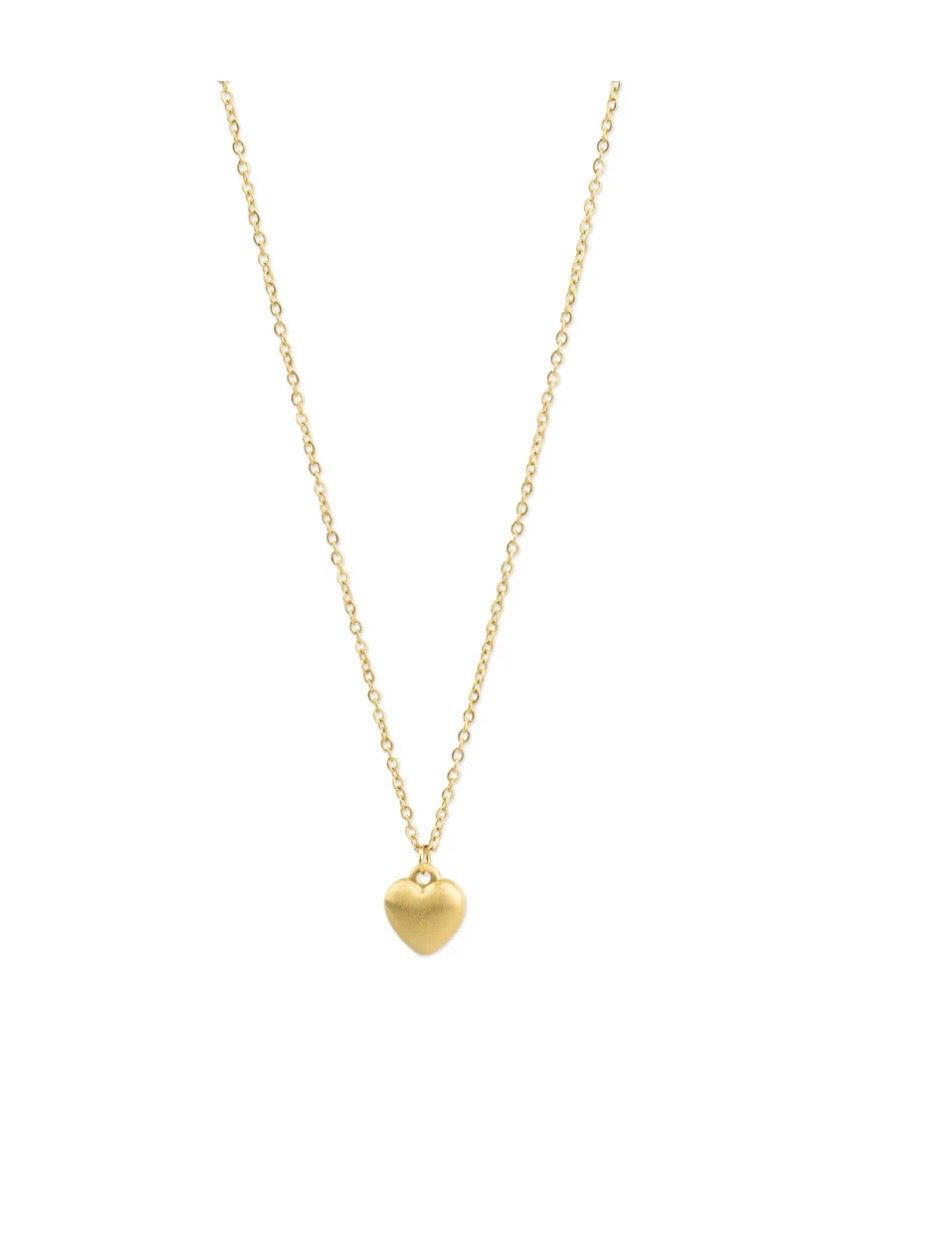 Bellamy - Heart Necklace Stainless Steel - Gold
