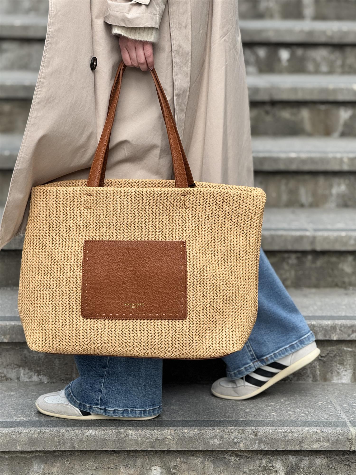 Cassis Large, Shopper, Straw/camel