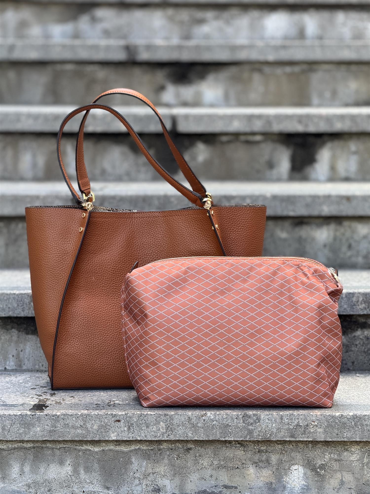 Hebdo shoppingbag Large, Camel