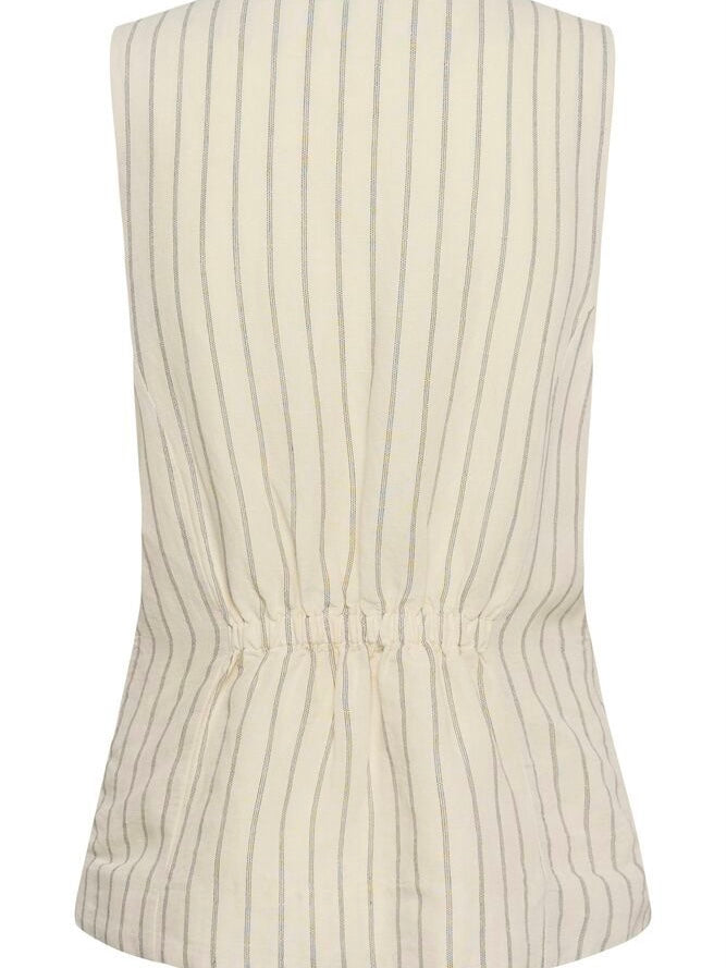 Binta PW Waistcoat, Black Stripe