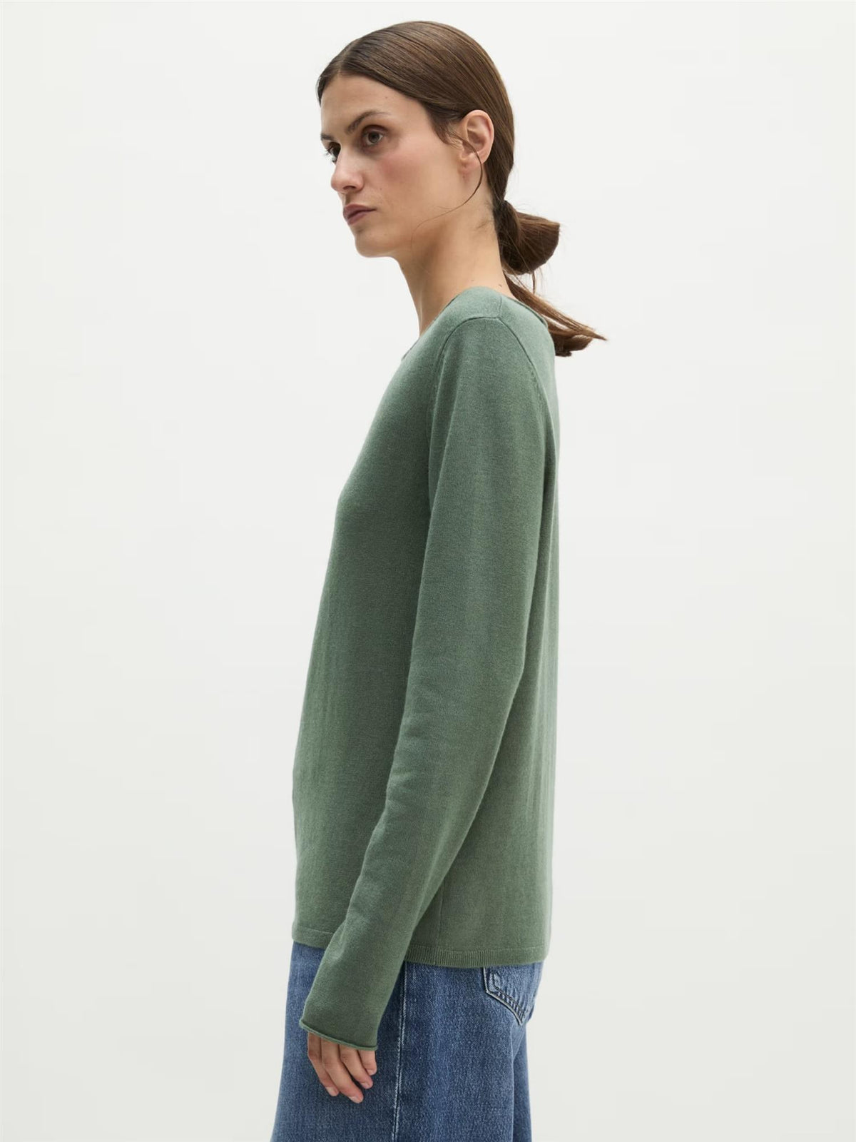 Pullover, Boat-Neck, Green