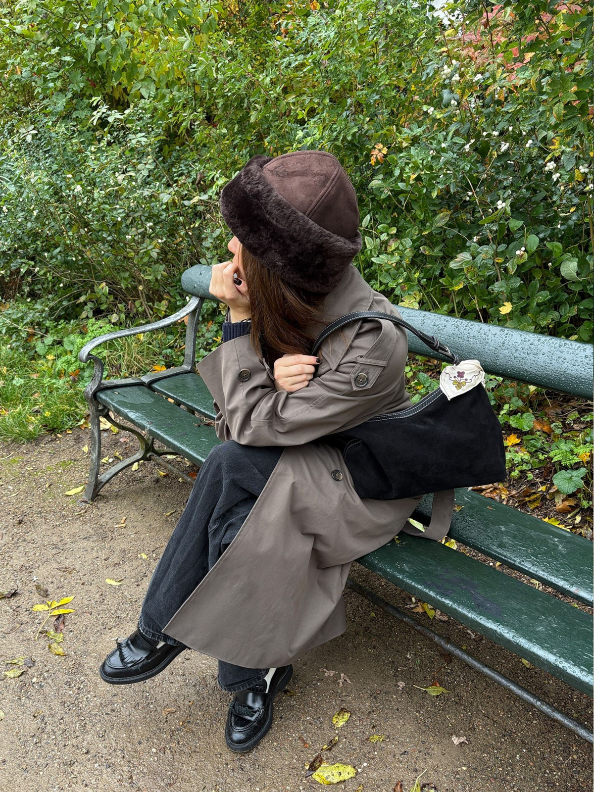 Dora Shearling Hat, Brown