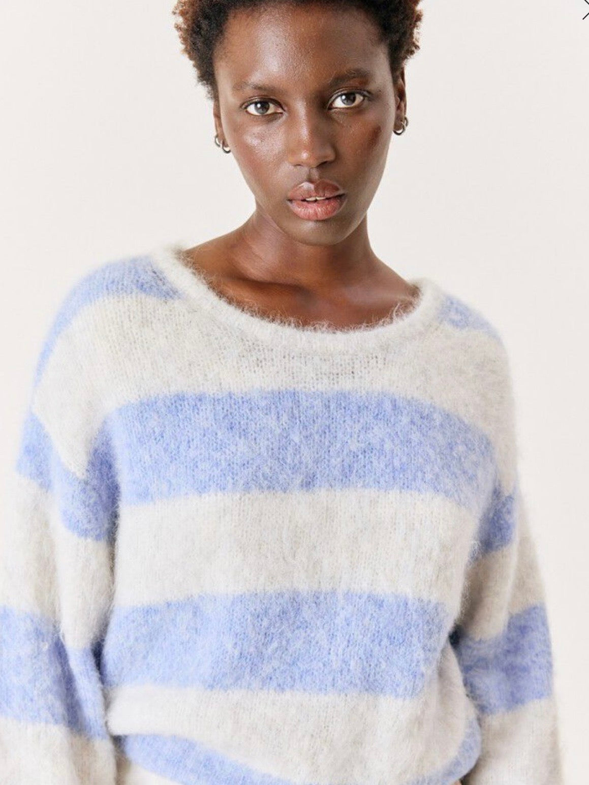 Niby Pullover, Blue/white