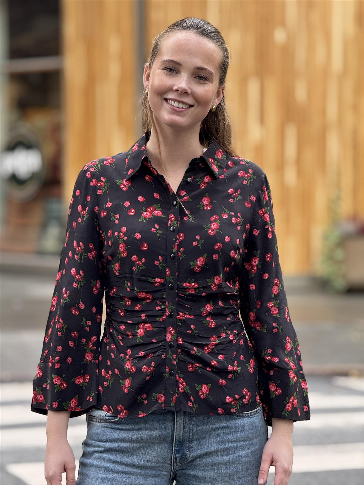 Bohemian Shirt, Black/Red