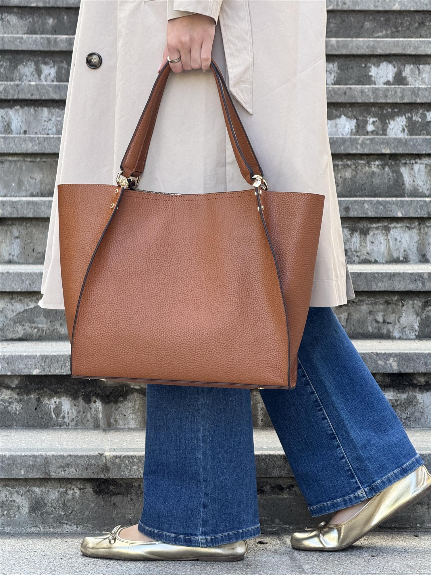 Hebdo shoppingbag Large, Camel