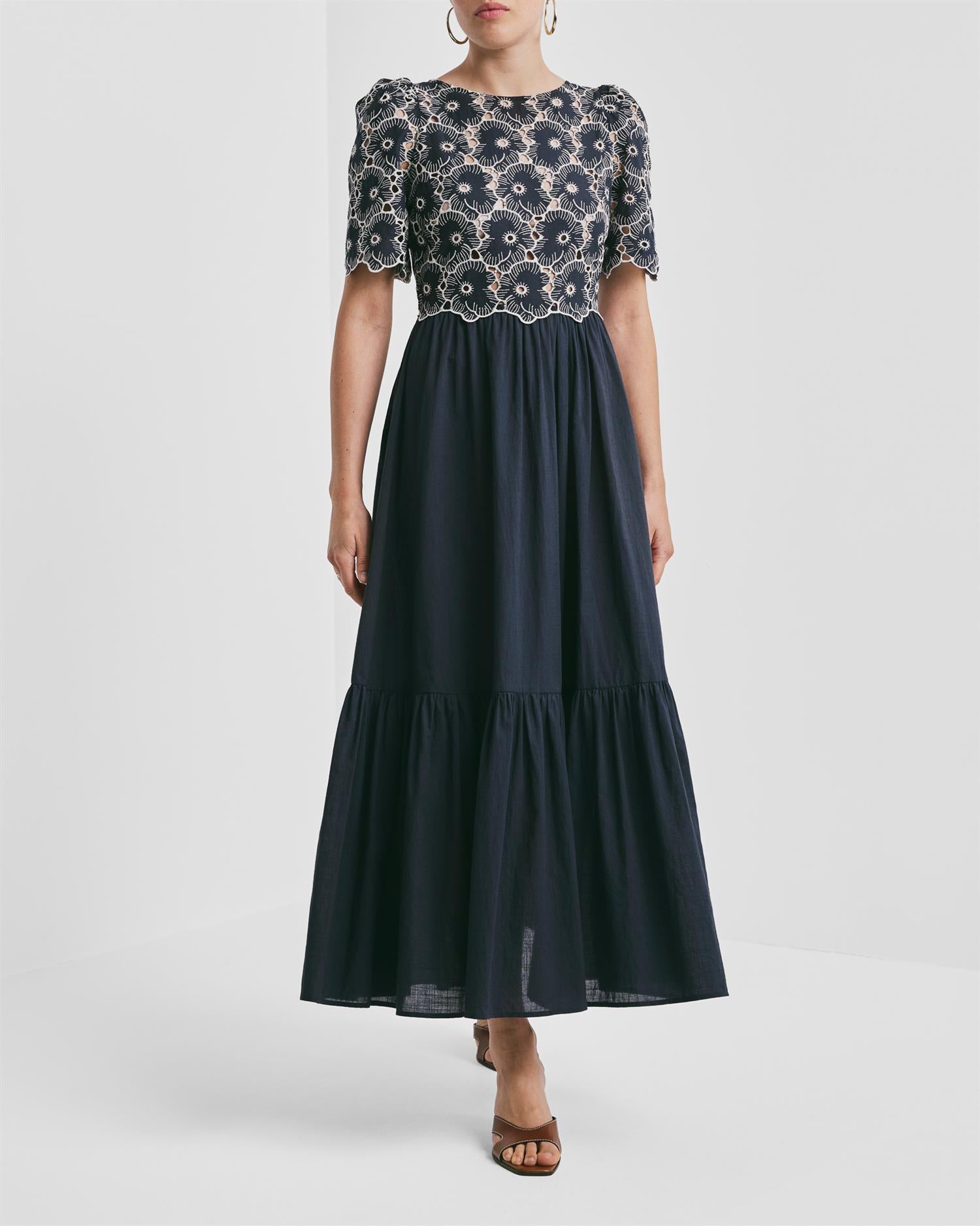 Broderie Anglaise Maxi Dress
