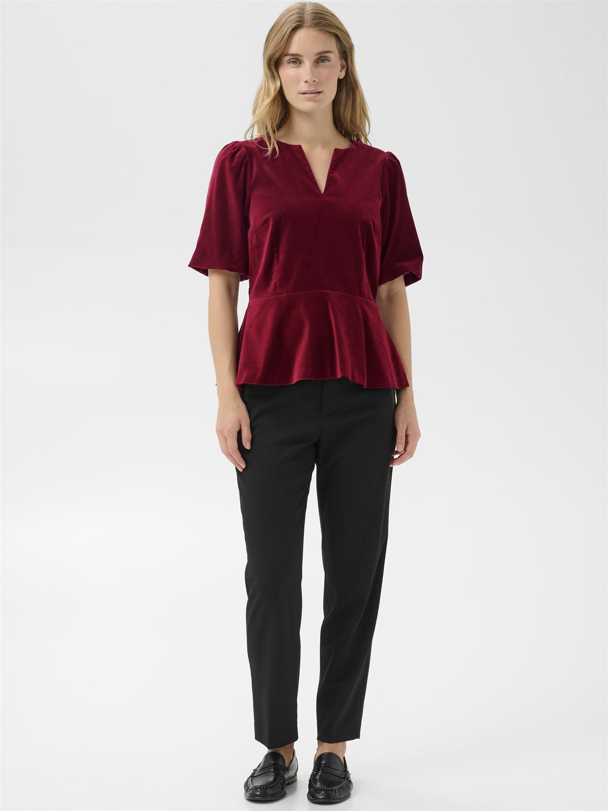 Daveena PW Blouse, Red