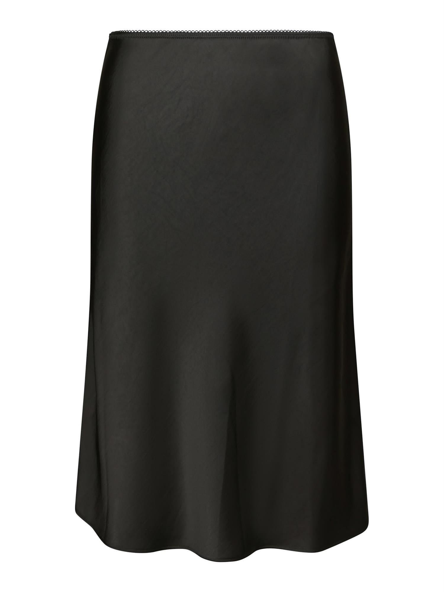 Mindie Heavy sateen Skirt, Black