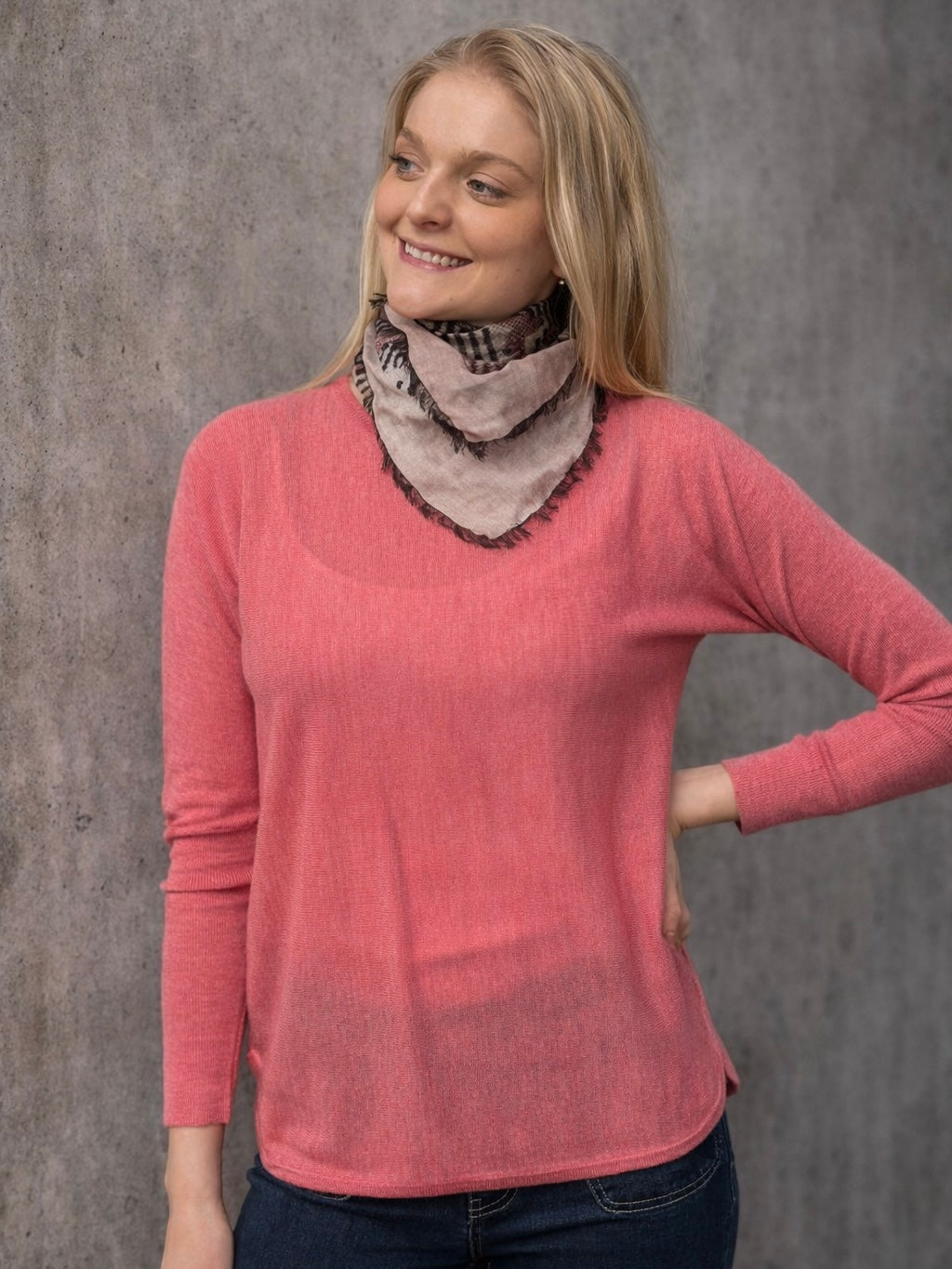 Pippa pullover, Coral mel.