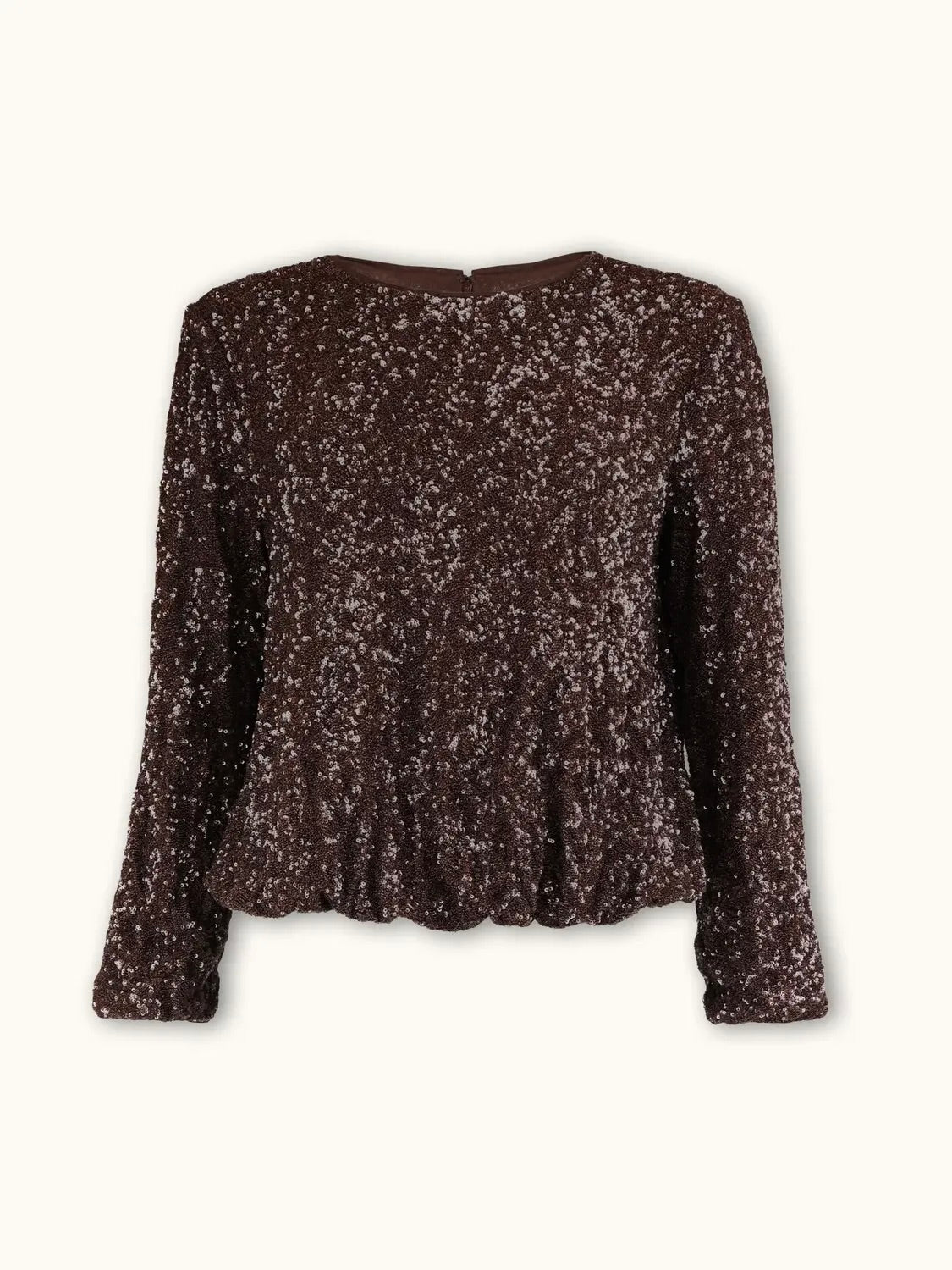 Beaded Blouse, Chocolate