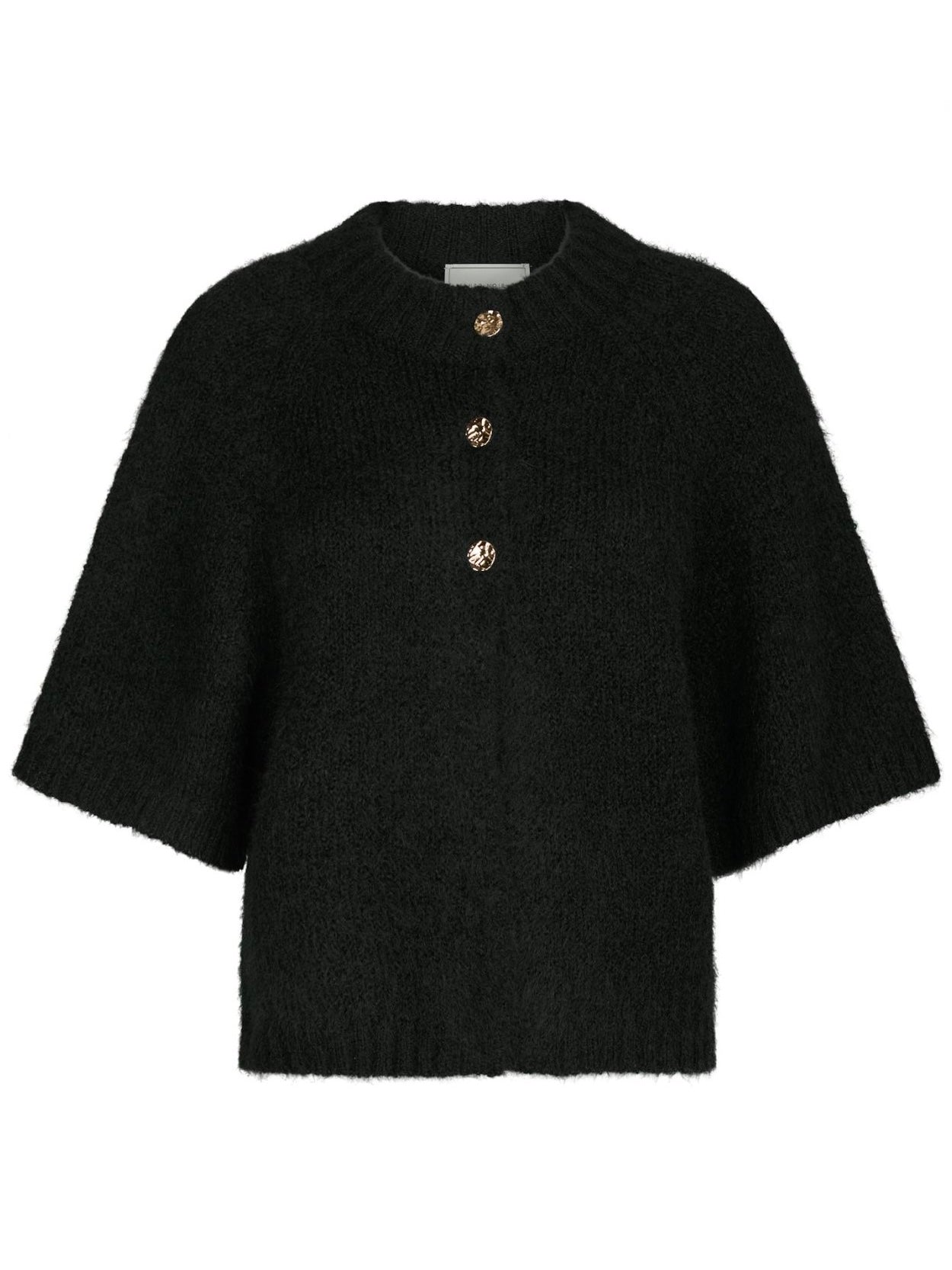 Benuta Fluffy Knit Cardigan, Black