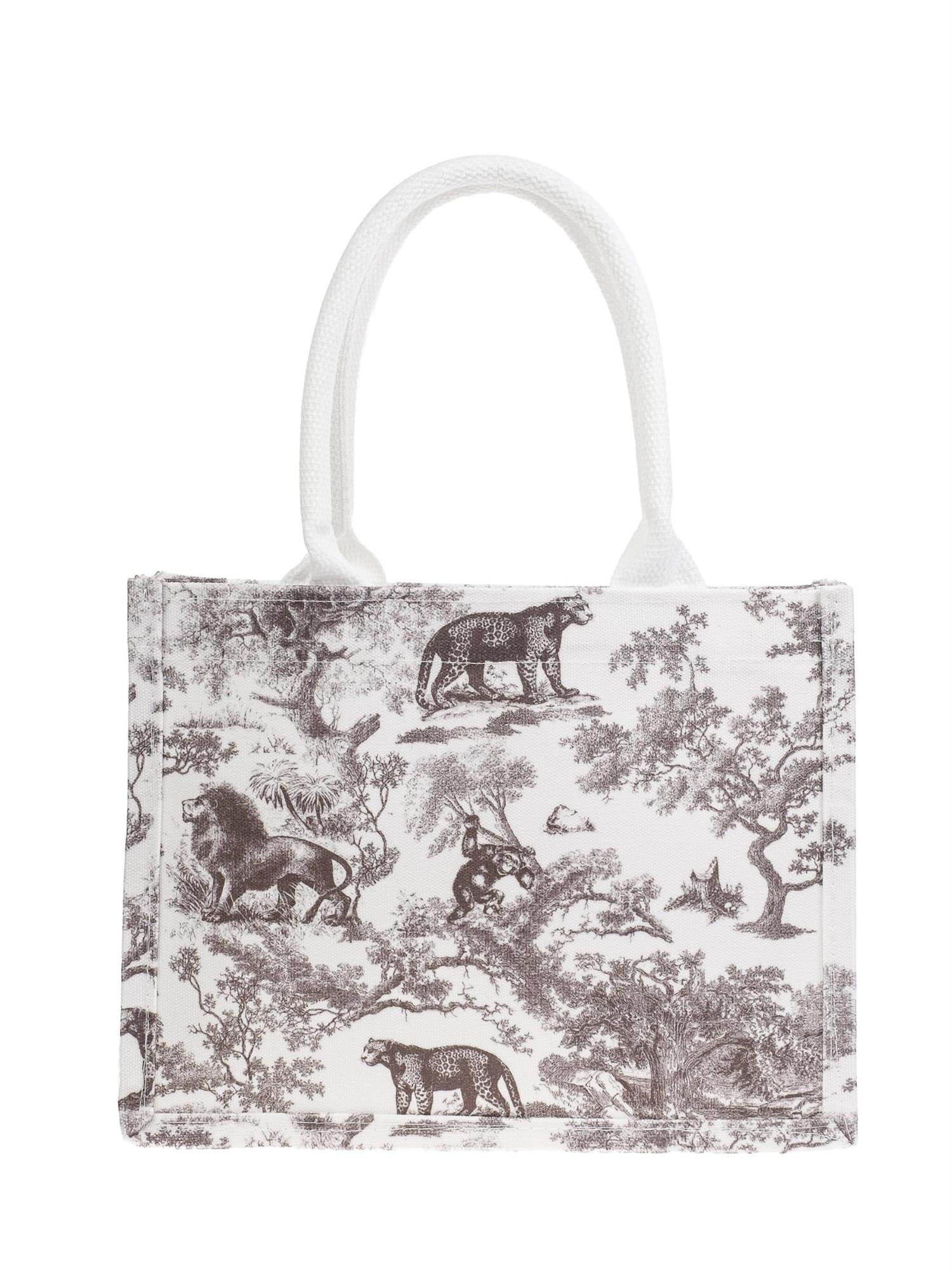 Canvas Tote Medium, Taupe Savannah