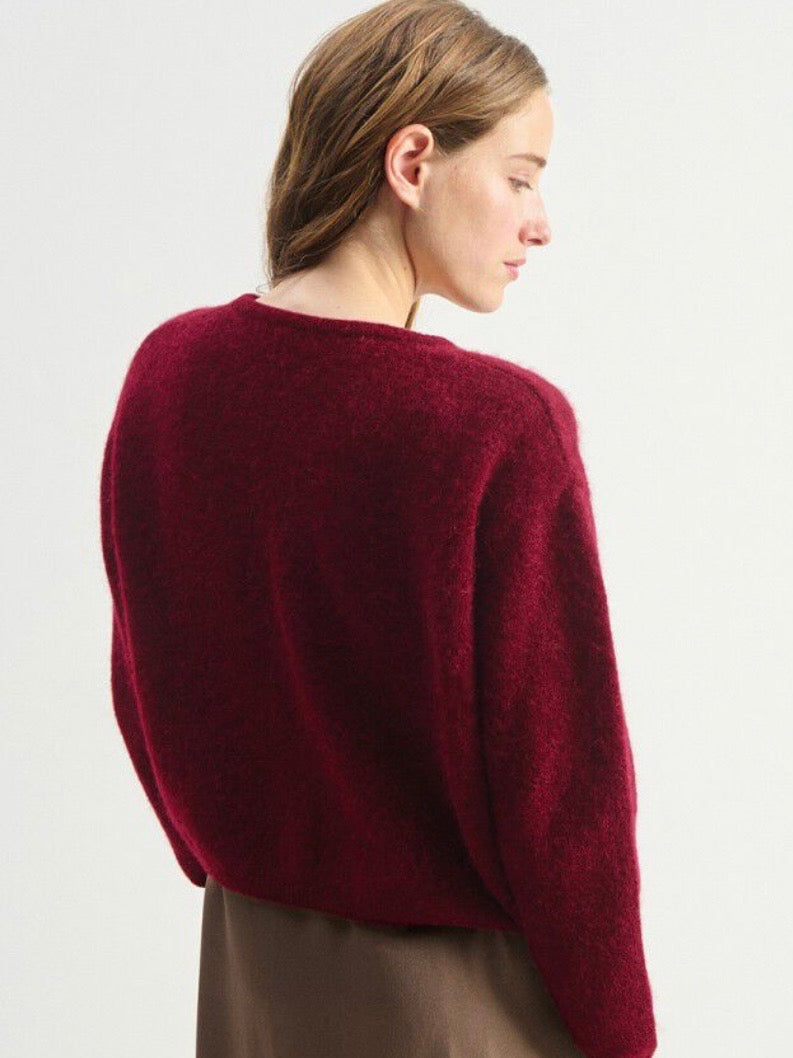 Vitow cardigan, Burgunder
