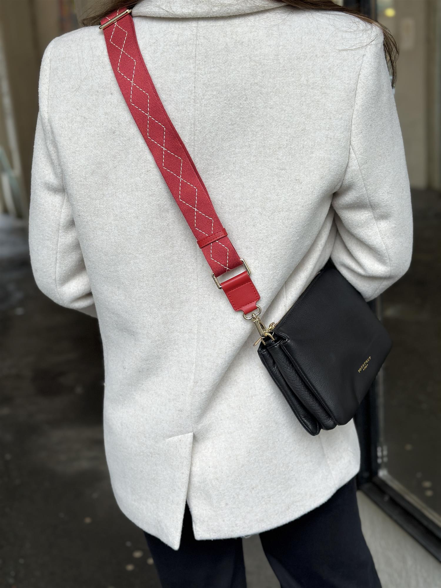 Weaved Cotton Strap, Red