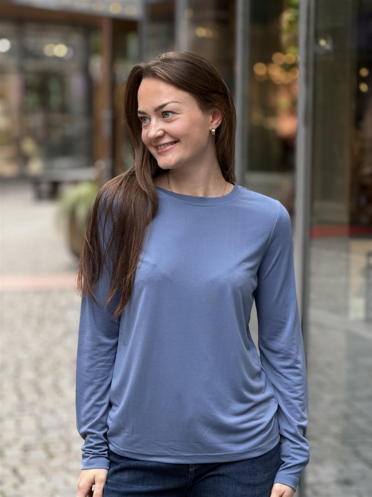 Aila T-shirt Longsleeve, Blue